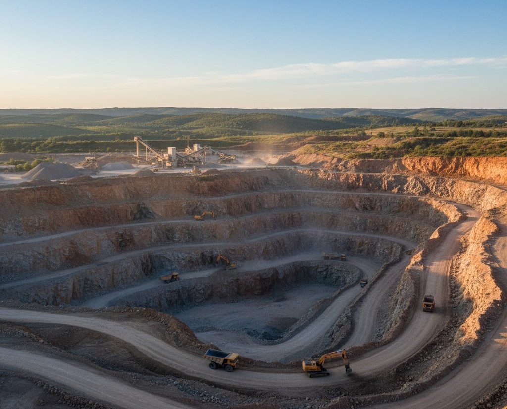 Photographie d'une carrière en exploitation